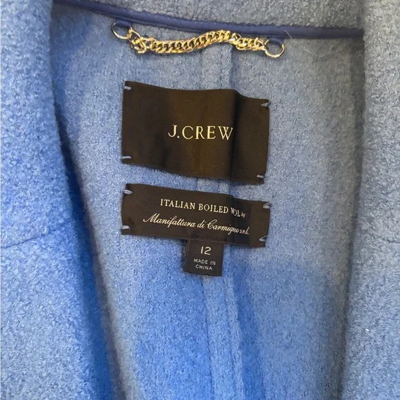 J. Crew Vibrant Blue Wool Teddy Jacket - Picture 5 of 6